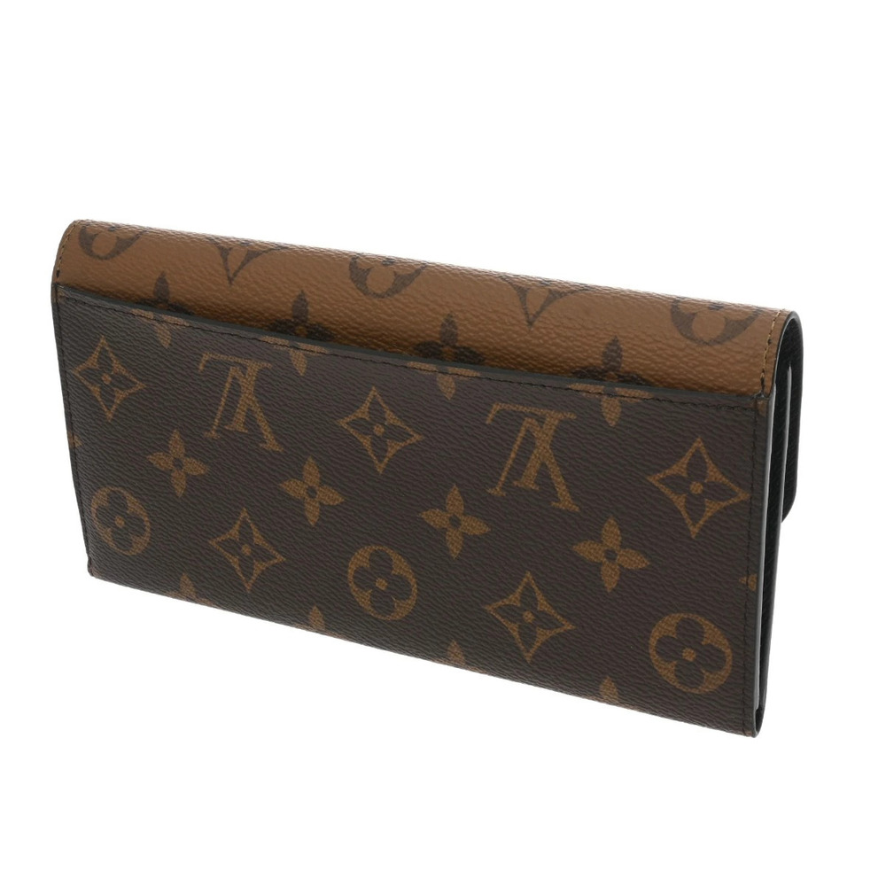 Louis Vuitton Brown Emilie Camel Reverse Monogram Brown Portefeuille Tan